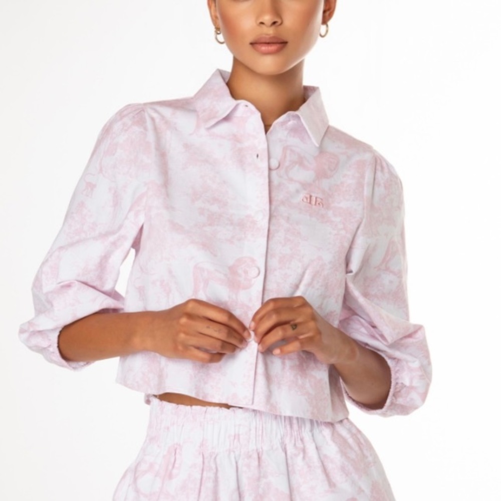 ELLANDEMM PINK TOILE ELLIE BLOUSE